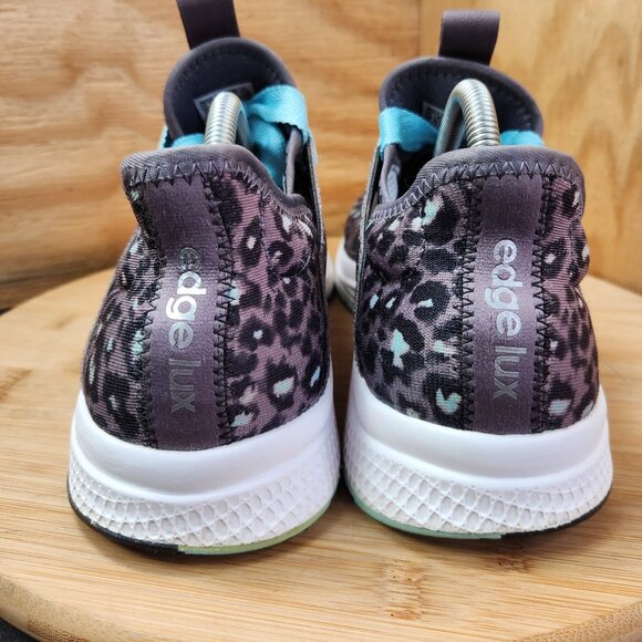 Adidas Womens Edge Lux Gray Leopard Print Running Shoes Size 11 - Picture 5 of 9